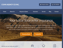 Tablet Screenshot of cohninsurance.com